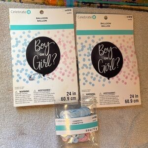 Celebrate It Pink & Blue 'Boy or Girl?' Balloon and Confetti Party Set